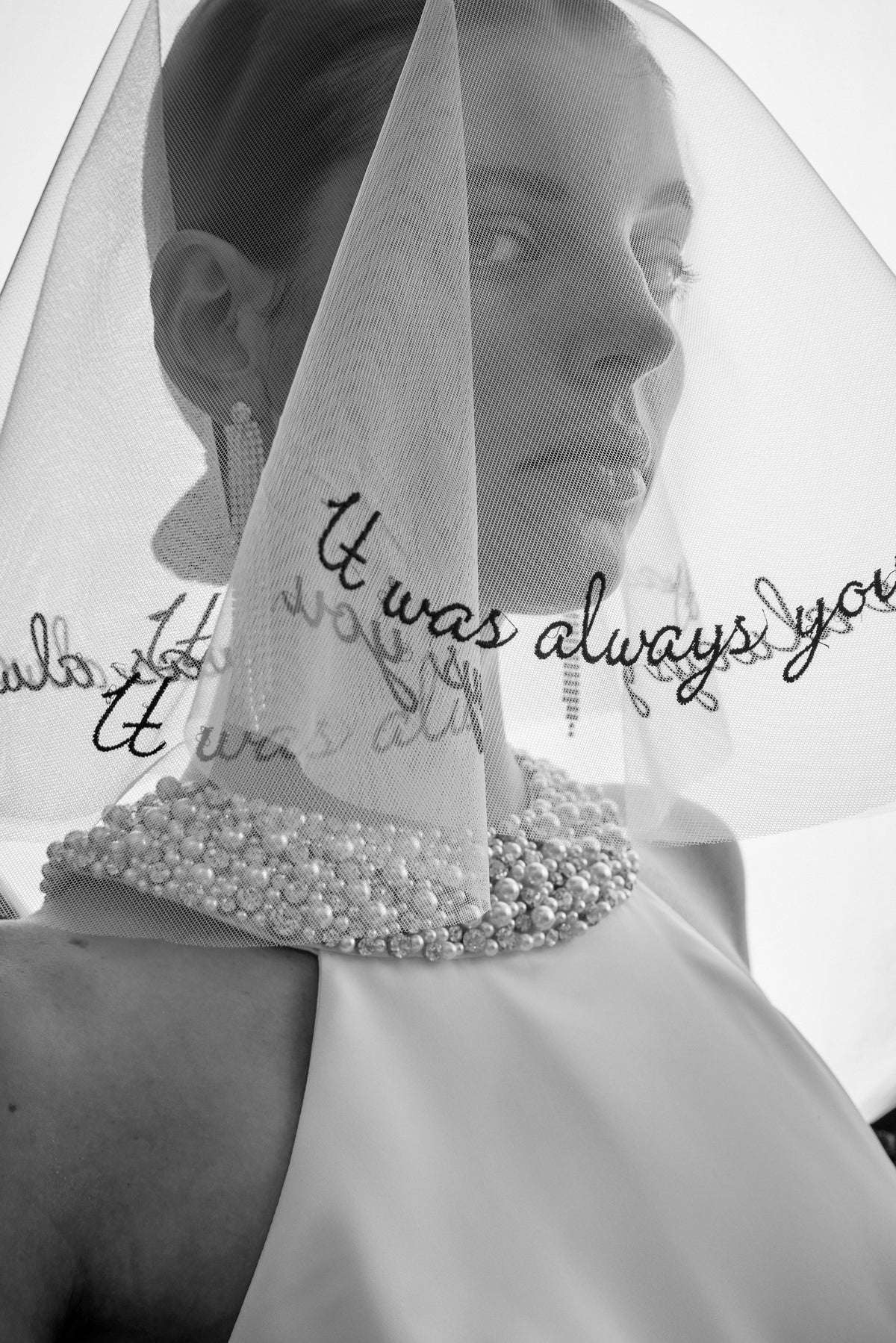 Embroidered wedding/bridal veil - Always you